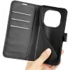 Coque portefeuille Phonesta Litchi Skin pour Xiaomi Redmi Note 14 Pro 4G - Noir 5