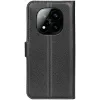 Coque portefeuille Phonesta Litchi Skin pour Xiaomi Redmi Note 14 Pro Plus - Noir 3