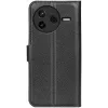 Coque portefeuille Phonesta Litchi Skin pour Xiaomi Poco F7 Pro - Noir 3