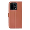 Coque portefeuille Phonesta Litchi Skin pour OnePlus 15 - Marron 2