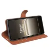 Coque portefeuille Phonesta Litchi Skin pour OnePlus Nord 5 - Marron 4