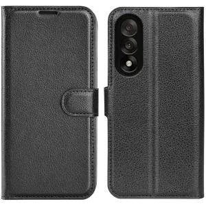 Coque portefeuille Phonesta Litchi Skin pour OnePlus Nord 5 - Noir
