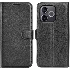 Coque portefeuille Phonesta Litchi Skin pour HONOR 600 Lite - Noir