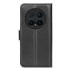 Coque portefeuille Phonesta Litchi Skin pour HONOR Magic8 Pro - Noir 2