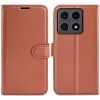 Coque portefeuille Phonesta Litchi Skin pour Xiaomi 15T - Marron 0