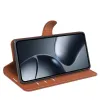 Coque portefeuille Phonesta Litchi Skin pour Xiaomi 15T - Marron 3