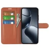 Coque portefeuille Phonesta Litchi Skin pour Xiaomi 15T - Marron 4
