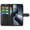 Coque portefeuille Phonesta Litchi Skin pour Xiaomi 15T - Noir 3