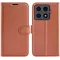 Coque portefeuille Phonesta Litchi Skin pour Xiaomi 15T Pro - Marron