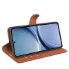 Coque portefeuille Phonesta Litchi Skin pour Xiaomi Poco X8 Pro - Marron 4
