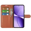Coque portefeuille Phonesta Litchi Skin pour Xiaomi Poco X8 Pro Max - Marron 3