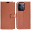 Coque portefeuille Phonesta Litchi Skin pour Xiaomi Redmi 15C / Xiaomi Poco C85 - Marron 0