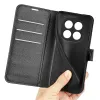 Coque portefeuille Phonesta Litchi Skin pour Xiaomi Redmi Note 15 4G/5G / Xiaomi Poco M8 - Noir 5