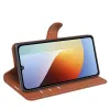 Coque portefeuille Phonesta Litchi Skin pour Xiaomi Redmi A7 Pro - Marron 4
