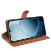 Coque portefeuille Phonesta Litchi Skin pour Oppo A6x - Marron 4