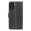 Coque portefeuille Phonesta Litchi Skin pour Oppo A6x - Noir 2