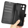 Coque portefeuille Phonesta Litchi Skin pour Oppo A6x - Noir 5