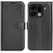 Coque portefeuille Phonesta Litchi Skin pour Oppo Find X9 Pro - Noir