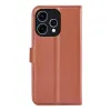 Coque portefeuille Phonesta Litchi Skin pour Oppo Reno15 - Marron 2
