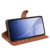 Coque portefeuille Phonesta Litchi Skin pour Oppo Reno15 - Marron 4