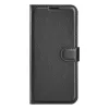 Coque portefeuille Phonesta Litchi Skin pour Oppo Reno15 Pro - Noir 1