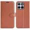 Coque portefeuille Phonesta Litchi Skin pour Motorola Edge 70 Fusion - Marron