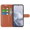 Coque portefeuille Phonesta Litchi Skin pour Motorola Edge 70 Fusion - Marron 3