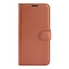 Coque portefeuille Phonesta Litchi Skin pour Motorola Signature - Marron 1