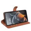 Coque portefeuille Phonesta Litchi Skin pour Motorola Signature - Marron 4