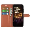 Coque portefeuille Phonesta Litchi Skin pour Asus ROG Phone 9/9 Pro - Marron 3