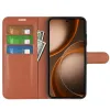 Coque portefeuille Phonesta Litchi Skin pour Oppo Find X9 Ultra - Marron 3