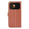 Coque portefeuille Phonesta Litchi Skin pour HONOR 600/600 Pro - Marron 2
