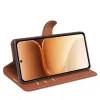 Coque portefeuille Phonesta Litchi Skin pour HONOR 600/600 Pro - Marron 4