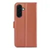 Coque portefeuille Phonesta Litchi Skin pour Samsung Galaxy A37 - Marron 2