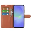 Coque portefeuille Phonesta Litchi Skin pour Samsung Galaxy A37 - Marron 3