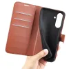 Coque portefeuille Phonesta Litchi Skin pour Samsung Galaxy A57 - Marron 5
