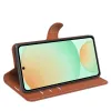 Coque portefeuille Phonesta Litchi Skin pour Samsung Galaxy S25 FE - Marron 4