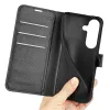Coque portefeuille Phonesta Litchi Skin pour Samsung Galaxy S26 - Noir 5