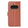 Coque portefeuille Phonesta Litchi Skin pour Nothing Phone (3a) - Marron 2
