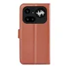 Coque portefeuille Phonesta Litchi Skin pour Nothing Phone (4a) Pro - Marron 2