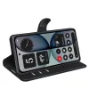 Coque portefeuille Phonesta Litchi Skin pour Nothing Phone (4a) Pro - Noir 4