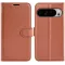 Coque portefeuille Phonesta Litchi Skin pour Google Pixel 10 Pro XL - Marron