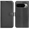 Coque portefeuille Phonesta Litchi Skin pour Google Pixel 10 Pro XL - Noir 0
