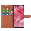 Coque portefeuille Phonesta Litchi Skin pour Google Pixel 10 / 10 Pro - Marron 3