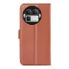 Coque portefeuille Phonesta Litchi Skin pour Realme GT 8 Pro - Marron 2