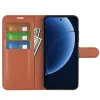 Coque portefeuille Phonesta Litchi Skin pour Realme GT 8 Pro - Marron 3