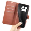 Coque portefeuille Phonesta Litchi Skin pour Realme GT 8 Pro - Marron 5