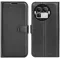 Coque portefeuille Phonesta Litchi Skin pour Realme GT 8 Pro - Noir