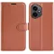 Coque portefeuille Phonesta Litchi Skin pour HONOR 400 - Marron