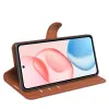 Coque portefeuille Phonesta Litchi Skin pour HONOR 400 - Marron 4